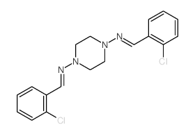 1-(2-chlorophenyl)-N-[4-[(2-chlorophenyl)methylideneamino]piperazin-1-yl]methanimine structure