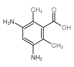3,5-diamino-2,6-dimethylbenzoic acid structure