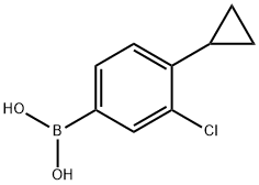 (3-chloro-4-cyclopropylphenyl)boronic acid结构式