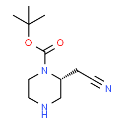 (R)-2-(氰甲基)哌嗪-1-羧酸叔丁酯结构式
