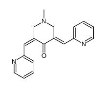 1-methyl-3,5-bis(pyridin-2-ylmethylidene)piperidin-4-one结构式