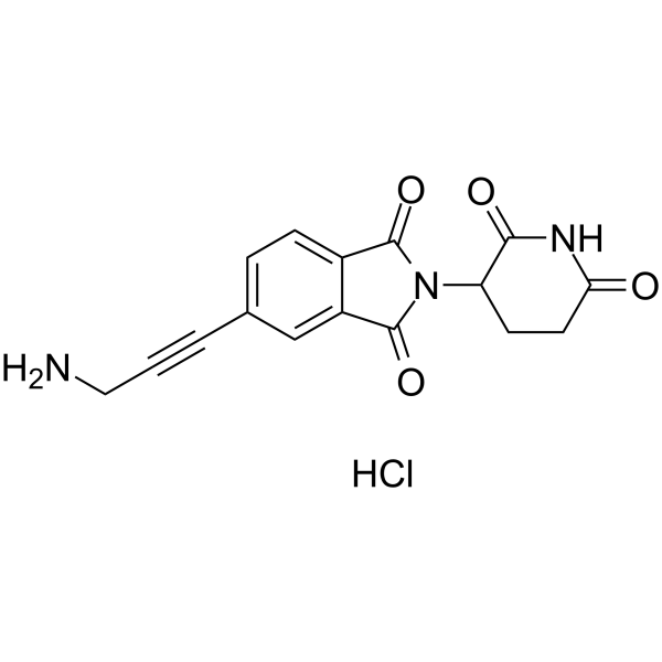 Thalidomide-5-propargyne-NH2 hydrochloride结构式