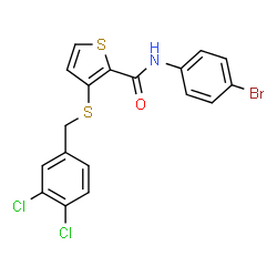 N-(4-Bromophenyl)-3-[(3,4-dichlorobenzyl)sulfanyl]-2-thiophenecarboxamide结构式