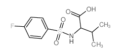 2-(4-FLUOROBENZENESULPHAMIDO)-3-METHYLBUTYRIC ACI结构式