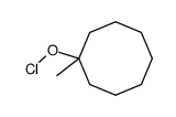 1-methylcyclooctyl hypochlorite Structure