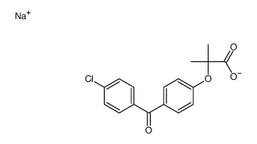 Propanoic acid,2-[4-(4-chlorobenzoyl)phenoxy]-2-methyl-, sodium salt (1:1) picture