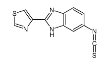 4-(6-isothiocyanato-1H-benzimidazol-2-yl)-1,3-thiazole结构式