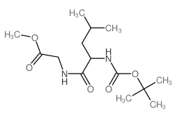 Glycine,N-[(1,1-dimethylethoxy)carbonyl]-L-leucyl-, methyl ester Structure