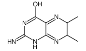 2-amino-6,7-dimethyl-6,7-dihydro-1H-pteridin-4-one结构式