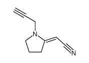 Acetonitrile, [1-(2-propynyl)-2-pyrrolidinylidene]-, (2E)- (9CI) structure