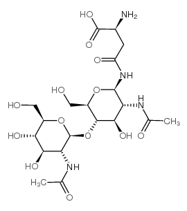 2-ACETAMIDO-4-O-(2-ACETAMIDO-2-DEOXY-BETA-D-GLUCOPYRANOSYL)-1-N-(BETA-L-ASPARTYL)-2-DEOXY-BETA-D-GLUCOPYRANOSYLAMINE picture