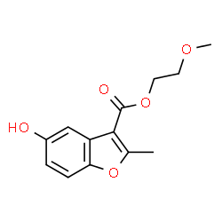 2-methoxyethyl 5-hydroxy-2-methylbenzofuran-3-carboxylate structure