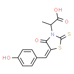 (Z)-2-(5-(4-hydroxybenzylidene)-4-oxo-2-thioxothiazolidin-3-yl)propanoic acid picture