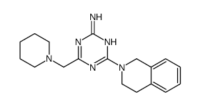 4-(3,4-dihydro-1H-isoquinolin-2-yl)-6-(piperidin-1-ylmethyl)-1,3,5-triazin-2-amine Structure
