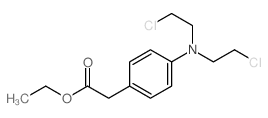 Benzeneacetic acid,4-[bis(2-chloroethyl)amino]-, ethyl ester结构式