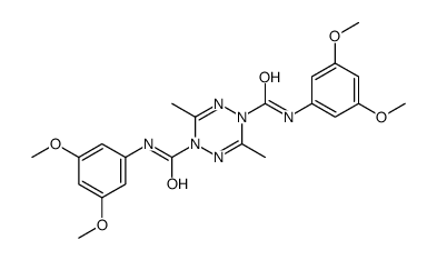 N1,N4-双(3,5-二甲氧基苯基)-3,6-二甲基-1,2,4,5-四嗪-1,4-二羧酰胺结构式