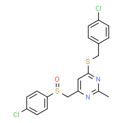 (6-[(4-CHLOROBENZYL)SULFANYL]-2-METHYL-4-PYRIMIDINYL)METHYL 4-CHLOROPHENYL SULFOXIDE structure