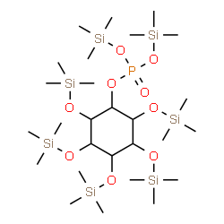 1-O,3-O,4-O,5-O,6-O-Pentakis(trimethylsilyl)-D-myo-inositol [phosphoric acid bis(trimethylsilyl)] ester结构式