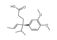 (5E,4S)-(+)-4-(3,4-dimethoxyphenyl)-4-isopropylhept-5-enoic acid Structure