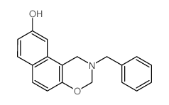 2-Benzyl-2,3-dihydro-1H-naphtho(1,2-e)(1,3)oxazin-9-ol结构式