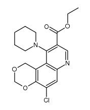 5-chloro-10-piperidin-1-yl-1H-[1,3]dioxino[5,4-f]quinoline-9-carboxylic acid ethyl ester Structure