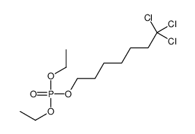 Phosphoric acid diethyl 7,7,7-trichloroheptyl ester Structure