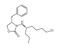 (4S,4'R)-3-(8'-chloro-4'-octanamino)-4-phenylmethyl-2-oxazolidinone Structure