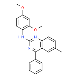 N-(2,4-Dimethoxyphenyl)-6-methyl-4-phenylquinazolin-2-amine结构式