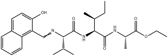 N-[(2-Hydroxy-1-naphthalenyl)methylene]-L-Val-L-Ile-L-Ala-OEt structure