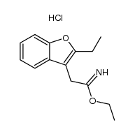 (2-ethyl-benzofuran-3-yl)-acetimidic acid ethyl ester, hydrochloride结构式