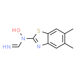 Methanimidamide, N-(5,6-dimethyl-2-benzothiazolyl)-N-hydroxy- (9CI) Structure