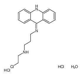 N'-acridin-9-yl-N-(2-chloroethyl)propane-1,3-diamine,hydrate,dihydrochloride Structure