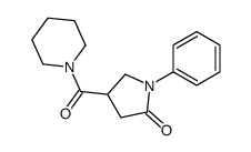 1-Phenyl-4-(piperidinocarbonyl)pyrrolidin-2-one结构式