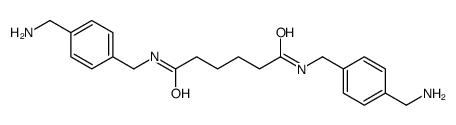 N,N'-bis[[4-(aminomethyl)phenyl]methyl]hexanediamide Structure