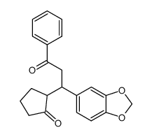 3-benzo[1,3]dioxol-5-yl-3-(2-oxo-cyclopentyl)-1-phenyl-propan-1-one结构式