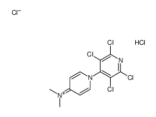 N,N-dimethyl-1-(2,3,5,6-tetrachloropyridin-1-ium-4-yl)pyridin-1-ium-4-amine,dichloride Structure