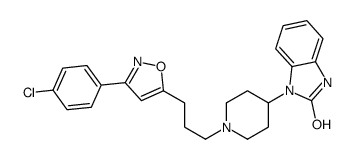 3-[1-[3-[3-(4-chlorophenyl)-1,2-oxazol-5-yl]propyl]piperidin-4-yl]-1H-benzimidazol-2-one结构式