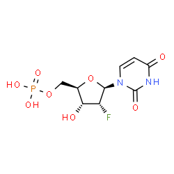 5'-Uridylic acid, 2'-deoxy-2'-fluoro-结构式