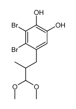 3,4-dibromo-5-(3,3-dimethoxy-2-methylpropyl)benzene-1,2-diol Structure