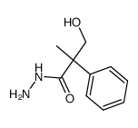 3-hydroxy-2-methyl-2-phenylpropanehydrazide结构式