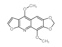 1,3-Dioxolo[4,5-g]furo[2,3-b]quinoline,4,9-dimethoxy-结构式