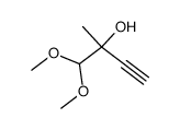 4,4-dimethoxy-3-methyl-but-1-yne-3ol结构式