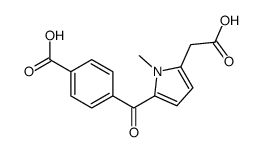 1-methyl-5-(4-carboxybenzoyl)-1H-pyrrole-2-acetic acid结构式