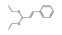 (E)-3-phenyl-1-[bis(ethylthio)]prop-2-ene结构式