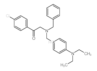 Ethanone,1-(4-chlorophenyl)-2-[[[4-(diethylamino)phenyl]methyl](phenylmethyl)amino]-,hydrochloride (1:2)结构式