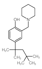 2-(1-piperidylmethyl)-4-(2,4,4-trimethylpentan-2-yl)phenol结构式