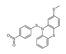 2-methylsulfanyl-10-(4-nitrophenyl)sulfanylphenothiazine结构式