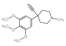 4-Piperidinecarbonitrile,1-methyl-4-(3,4,5-trimethoxyphenyl)- Structure