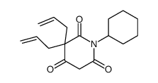 1-cyclohexyl-3,3-bis(prop-2-enyl)piperidine-2,4,6-trione结构式
