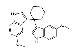 5-methoxy-3-[1-(5-methoxy-1H-indol-3-yl)cyclohexyl]-1H-indole Structure